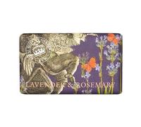 The English Soap Company Saponetta Avvolta Royal Botanical Gardens Kew, Sapone al Burro di Karité alla Lavanda, Saponetta Idratante per il Corpo, Profumo di Lavanda e Rosmarino 240g