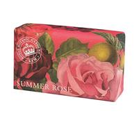 The English Soap Company Saponetta Avvolta Royal Botanical Gardens Kew, Sapone al Burro di Karité alla Rosa, Saponetta Idratante per il Corpo, Profumo di Rosa Estiva 240g