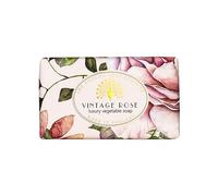 The English Soap Company Saponetta Avvolta Vintage, Sapone al Burro di Karité Profumato alla Rosa, Idratante per il Corpo, Profumo di Rosa Vintage 190g