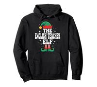 The English Teacher Elf Funny Christmas Matching Family Felpa con Cappuccio