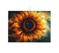 The Enorme Girasole della Via Lattea, grande tappetino scolapiatti in microfibra, riutilizzabile, lavabile, tappetino scolapiatti per accessori da cucina, 45,7 x 61 cm