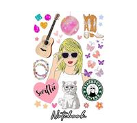 The Eras Tour Cute Collage Notebook: Suitable for Kids, Teens, Adults - 110 Pages of Lined White Paper, 6"x 9" in Size, Glossy Cover Journal