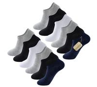 The Essentials Wardrobe 6/12 paia di calzini da allenamento in bambù unisex da uomo donna taglio basso No-Show Ankle Trainer Liner antiscivolo tacco sport corsa calzini corti traspiranti, 12 paia