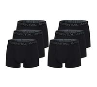The Essentials Wardrobe - Boxer da uomo, confezione da 6 boxer da boxer, taglia S-4XL Nero M