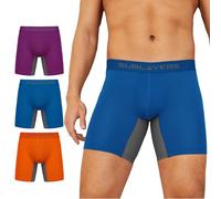 The Essentials Wardrobe Boxer da uomo in bambù, confezione da 3 pezzi, traspirante, elastico in vita, biancheria intima di alta qualità, con tasca sagomata 3D, pannelli anti-sfregamento, anti gamba