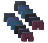 The Essentials Wardrobe Boxer da uomo in microfibra elasticizzata, con comodo elastico in vita, traspirante, senza etichette, comfort a doppio strato, pannello frontale, 12 pezzi assortiti, L
