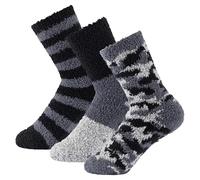 The Essentials Wardrobe Confezione da 3 calzini comodi per bambini, isolamento termico, antiscivolo, elastam, elasticizzati, super morbidi e soffici, per calore e comfort, ideali per l'inverno, Camo -