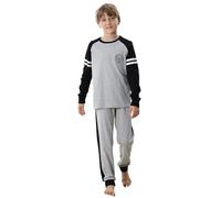 The Essentials Wardrobe Pigiami da Bambino Pjs Set Abbigliamento da Notte Loungewear Cotone Maniche Lunghe 8-13 Anni, 10-11 Years