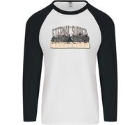 The Eternal Caldi Ultimo Parodia Ateismo Teschi Uomo L/S Baseball T-Shirt