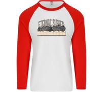 The Eternal Caldi Ultimo Parodia Ateismo Teschi Uomo L/S Baseball T-Shirt
