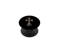 The Eternal Heart in Pave Celtic Gold Cross PopSockets PopGrip Adesivo