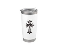 The Eternal Heart in Pave Celtic Silver Cross Bicchiere termico in acciaio inox doppia parete