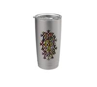 The Eternal Pink Heart Multi Color Cross Bicchiere termico in acciaio inox doppia parete