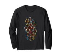 The Eternal Red Heart Colorful Cross Maglia a Manica