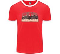 The Eternal Supper Last Parody Atheist Skulls Uomo Ringer T-Shirt FotL