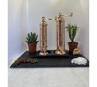 The European Authentic Greek Set di 2 pezzi in rame: macinapepe 19,1 cm/19,1 cm e macinasale 20,3 cm/20,3 cm, elegante e assolutamente squisito, regalo da cucina Shaker 402/408