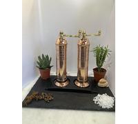 The European Authentic Greek Set di 2 pezzi in rame: macinapepe macinapepe 20,3 cm e macina sale 20,3 cm/20,3 cm, elegante e di lusso, idea regalo da cucina 403/408