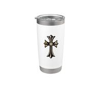 The Ever Celtic Gold Cross Bicchiere termico in acciaio inox doppia parete