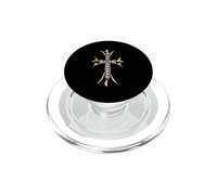 The Ever Dagger Pave Diamonds Gold Cross PopSockets PopGrip per MagSafe