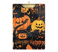 The Evil Yellow Pumpkin Castle on Halloween A4 Flat Appunti Foro Sopra il Letto Appunti Foro Standard per Forniture in Classe per Insegnanti Scuola Superiore Dimensioni 9 x 12
