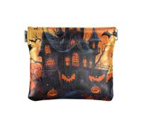 The Evil Yellow Pumpkin Castle on Halloween Fashion Women Leather Cash Wallet Decorative Cash Coin Purse per le donne monedero para Mujer Pequeno