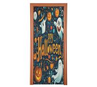 The Evil Yellow Pumpkin on Halloween Decorazioni Halloween Back Door Cover 88,9 x 200,7 cm Striscioni per porte per decorazioni per feste e forniture per la casa M