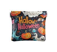 The Evil Yellow Pumpkin on Halloween Fashion Women Leather Coin Purse Fancy Pocket Purse Makeup Bag per le Donne billetera para