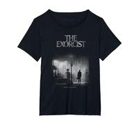 The Exorcist Mono Distressed Poster Maglietta, Donna Plus-Size, Nero, 3X