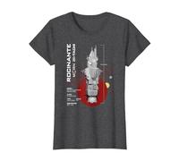 The Expanse Rocinante Ship Maglietta, Donna, Grigio Scuro, 3XL
