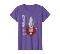 The Expanse Rocinante Ship Maglietta, Donna, Viola mélange, 3XL