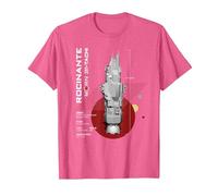 The Expanse Rocinante Ship Maglietta, Uomo, Rosa mélange, 3XL