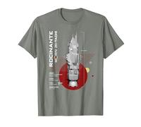 The Expanse Rocinante Ship Maglietta, Uomo, Verde Militare mélange, 3XL