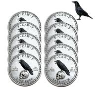 The F-CAW-F Coin - for Those Who Laugh at Life and Give Zero F*CKS! Black Raven Last Fuck Coin, Funny Novelty Challenge Coins, Token of Letting Go and Moving On (10pcs)