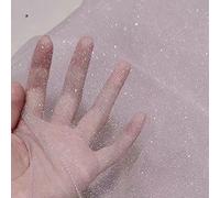 The Fabrics, 1 m x 150 cm, tessuto a rete con paillettes, in tulle e pizzo, accessori da sposa, tessuto Sparkly, per il fai da te, per abiti fatti a mano, abito da sposa, decorazione per la casa