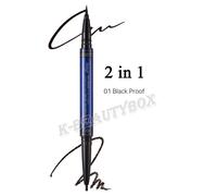 THE FACE SHOP fmgt Ink Proof 2-in-1 Liner #Nero / Pennello Penna + Set di matite
