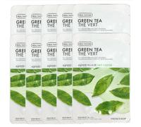 THE FACE SHOP - Real Nature Face Mask - Green Tea - 1pc (10ea) Set