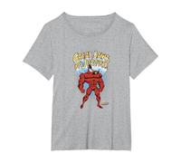 The Fairly OddParents Crimson Chin Great Jaws of Justice Maglietta, Donna Plus-Size, Grigio Melange, 2X