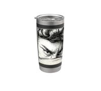 The Fallen Angel Blackwork Lucifer Incisione Bicchiere termico in acciaio inox doppia parete