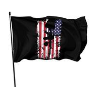 The Fallen Soldier On Flag 3x5 piedi con due occhielli in ottone, doppia cucitura, colore vivido anti-scolorimento