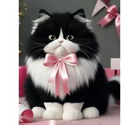 The Fat Fluffy Cat Notebook / Journal: Glossy cover. 110 lined pages, 7.5" x 9.25”