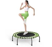 The Fellie Rebounder - Mini trampolino elastico per adulti, 101,6 cm, per fitness indoor, piccolo trampolino elastico per esercizi di allenamento, verde