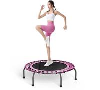 The Fellie Rebounder - Mini trampolino elastico per adulti, 101,6 cm, per fitness indoor, piccolo trampolino elastico per esercizi di allenamento, rosa
