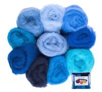 The Felt Box Lana per infeltrimento ad ago, confezione da 100 g, fibre corte più grossolane per infeltrimento ad ago e a umido, nucleo e finitura in fibra di lana artigianale