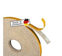 The Felt Store nastro di feltro autoadesivo, larghezza 10 mm, spessore 4 mm, lunghezza 4 m, grigio screziato, nastro sigillante in feltro di lana - Made in Germany