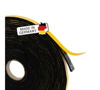 The Felt Store Nastro in feltro autoadesivo, larghezza 10 mm, spessore 3 mm, lunghezza 10 m, colore nero, protezione dai sonagli, nastro sigillante in feltro, made in Germany