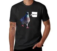 The 'Fight Me' Pigeon T-Shirt Black S