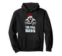 The Final Boss Silverback - Cappello da Babbo Natale con Gorilla Felpa con Cappuccio
