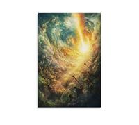 The Final Trumpet Echoes over A Valley of Light, As Souls Rise Like Leaves in The Wind, Drawn to A Radiant Horizon. Decorazione artistica da parete decorativa, 40 x 60 cm