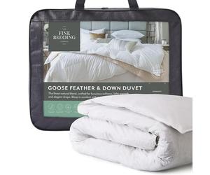 The Fine Bedding Company - Piumone in piuma d'oca e piumino, singolo, 4,5 tog