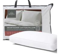 The Fine Bedding Company SmartDown - Cuscino in cotone, misura media, con grappoli Smartdown, rivestimento in 100% cotone e comfort sostenibile, ipoallergenico, lavabile in lavatrice, singolo (1 pezzo